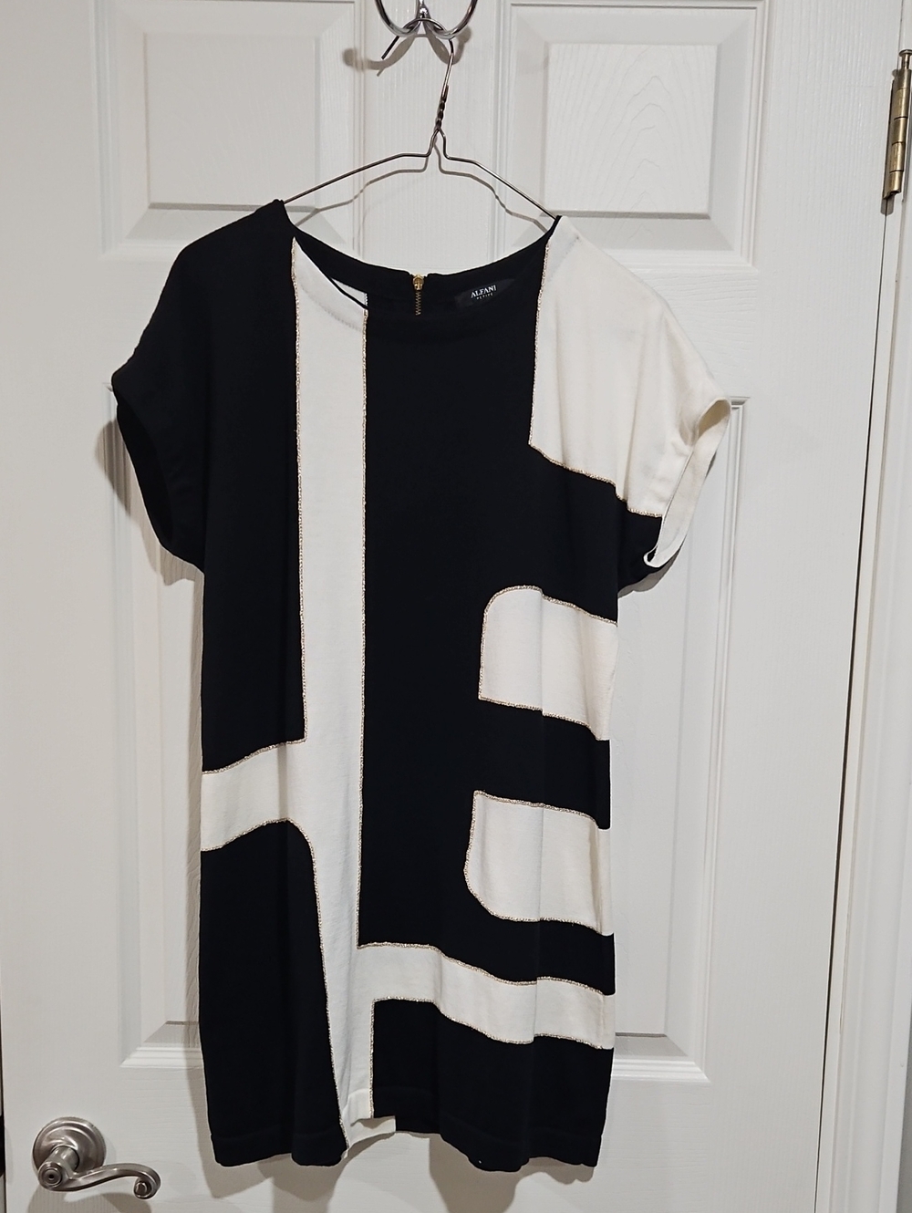 Alfani Petite Black & White Dress